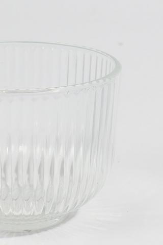 Ribbed Glass Mug