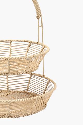 Ntombi Woven 2 Tier Fruit Basket