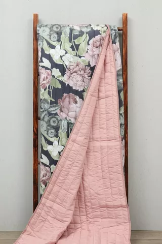Velvet Printed Floral Quilt