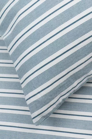 Winter Brushed Cotton Stripe 2 Pack Standard Pillowcase