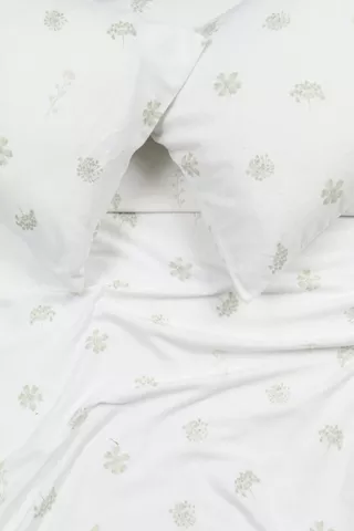 Winter Premium Brushed Cotton Floral Fitted Sheet