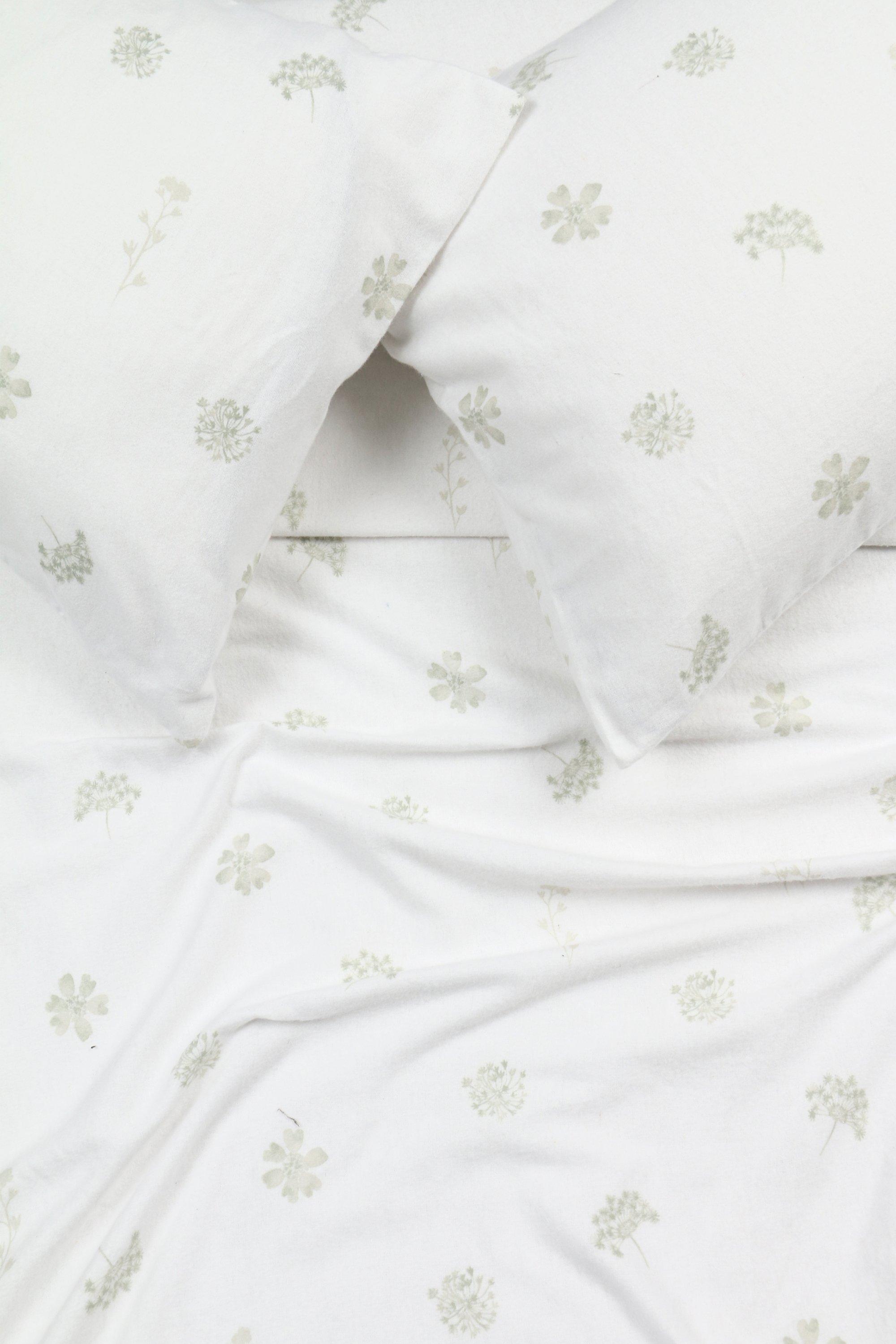 Winter Premium Brushed Cotton Floral Extra Length Extra Depth Fitted Sheet