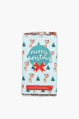 Forest Fairies Festive Chocolate Peanut Brittle Slab, 200g