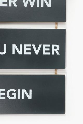 Script Hanging Plaque, 25x40cm