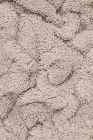 Jacquard Embossed Geometric Sherpa Blanket, 200x150cm