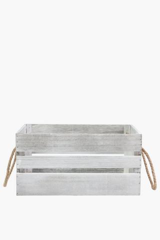Washed Wood Utility Crate, Large