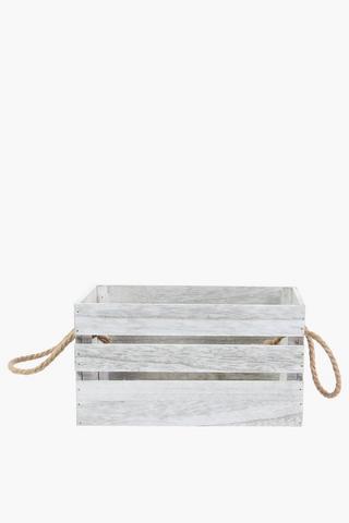 Washed Wood Utility Crate, Medium