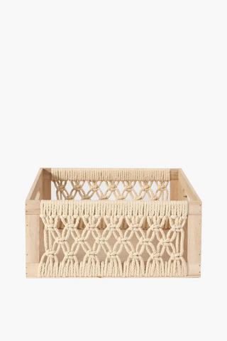 Mecrame Utility Crate, Medium