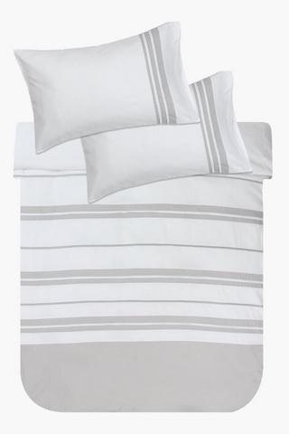 Pleat Stripe Duvet Cover Set