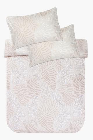 Twirl Foil Botanic Leaves Duvet Cover Set