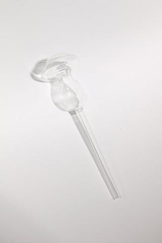 Glass Mushroom Watering Stem, 27cm