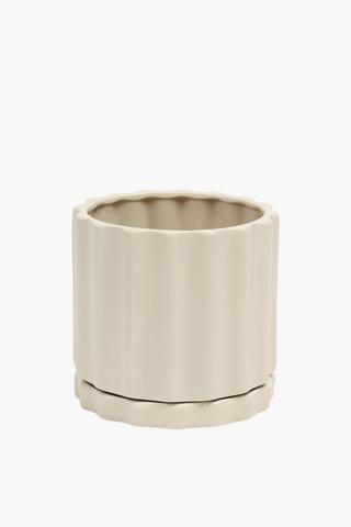 Gear Ceramic Planter, 18x17cm