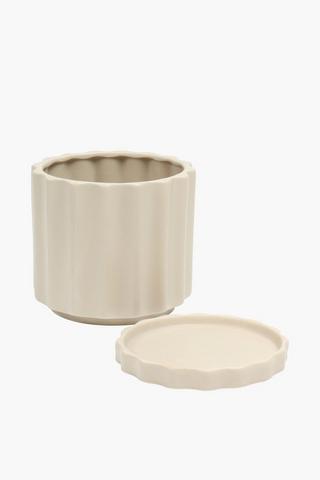 Gear Ceramic Planter, 18x17cm