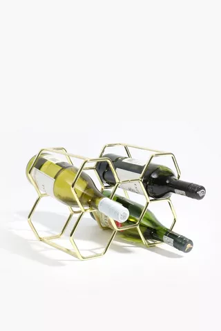 5 Bottle Metallic Wine Rack