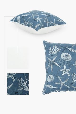 2 Pack Pelican Coast Scatter Cushion Covers, 45x45cm