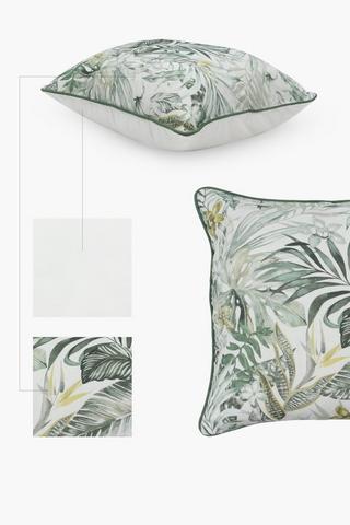Printed Barret Leaf Scatter Cushion Cover, 60x60cm