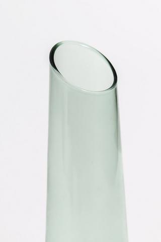 Slant Glass Vase, 19cm