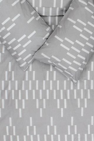 Premium Cotton Staggered Blocks Duvet Cover Set