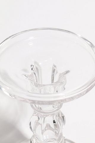 Glass Pillar Candle Holder, 42cm