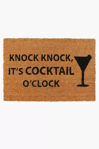Coir Cocktail Door Mat, 40x60cm