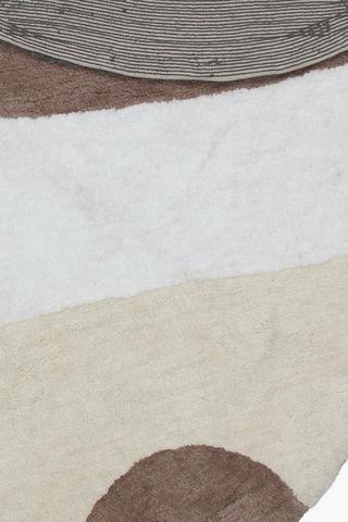 Shaggy Abstract Oval Rug, 120cm