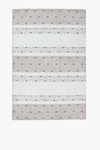 Chenille High Low Geometric Rug, 300x400cm