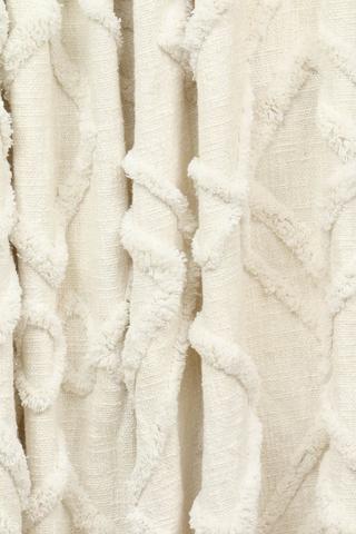 Premium Cotton Slub Tufted Throw, 140x180cm