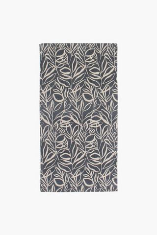 Printed Plett Leaf Cotton Rug, 70x140cm