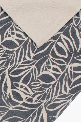 Printed Plett Leaf Cotton Rug, 70x140cm