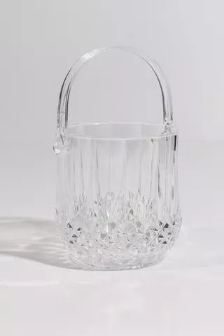 Textured Glass Ice Bucket, 1l