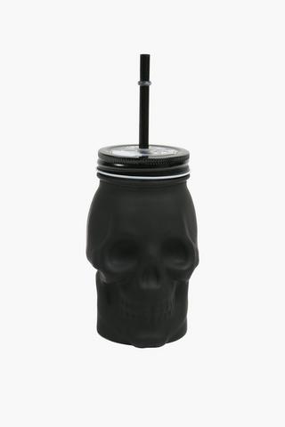 Skull Glass Sippy Jar