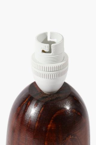 Dark Wood Lamp Base, B22