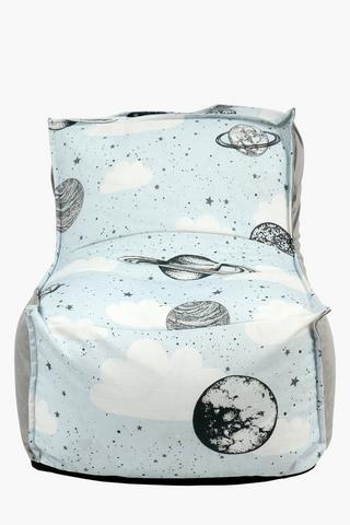 L-shaped Moon Print Bean Bag 
