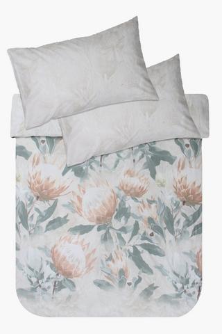 Premium Cotton Printed Reversible Protea Duvet Cover Set