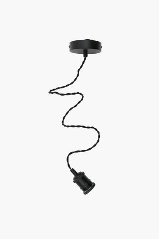 Twist Cap And Cord Pendant, E27