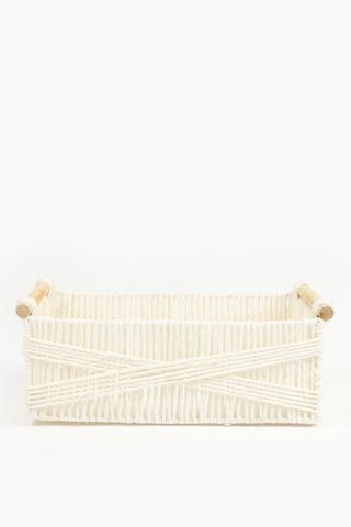 Cross Paper Weave Utility Storage Basket, Large