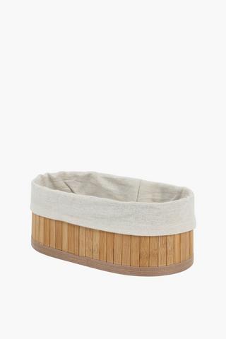 Oval Bamboo Utility Storage Small, 25x25x14cm