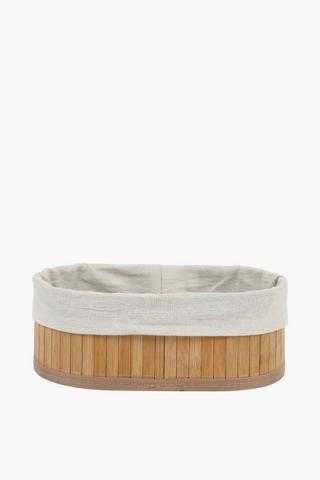 Oval Bamboo Utility Storage Small, 25x25x14cm