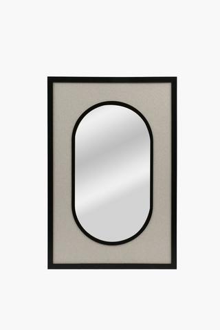 Square Oval Mirror, 60x90cm