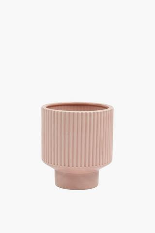 Ribbed Footed Planter, 14x15cm