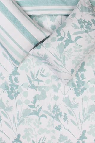 Premium Cotton Printed Reversible Leaves Duvet Cover Set