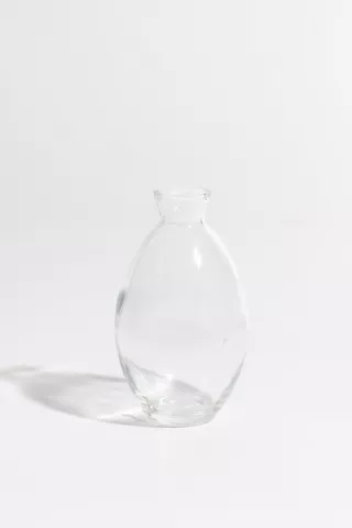Glass Curve Vase, 7x12cm