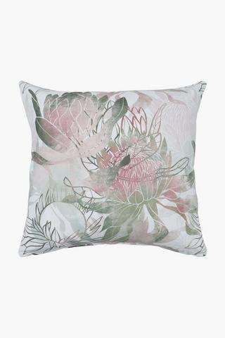 Printed Lyra Protea Scatter Cushion Cover, 60x60cm