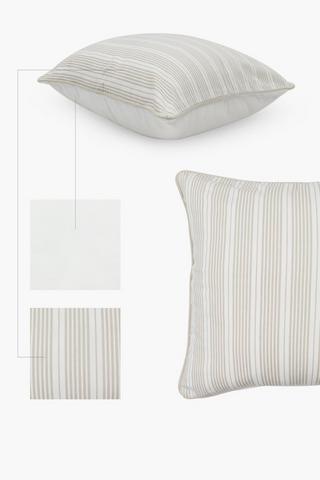 Woven Pipit Stripe Scatter Cushion Cover, 60x60cm