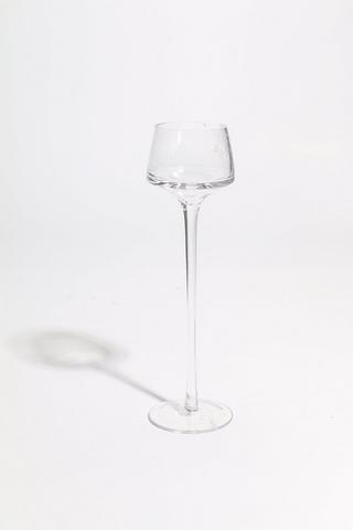 Glass Stem Candle Holder, 25cm