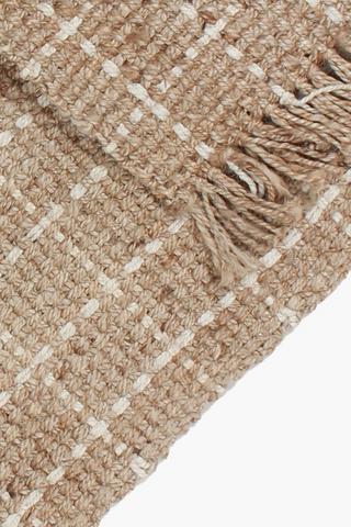 Jute Checkered Rug, 70x140cm
