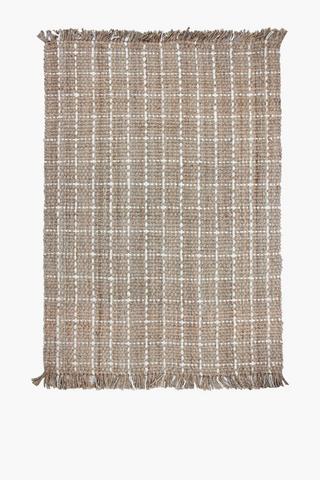 Jute Checkered Rug, 160x230cm