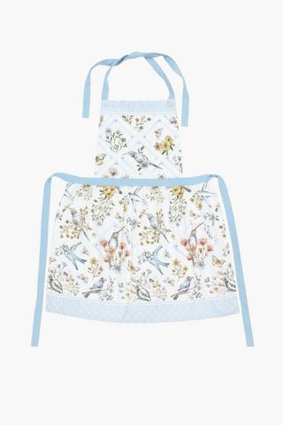 Floral Cotton Apron