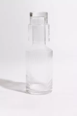 Frosty Ribbed Decanter Set