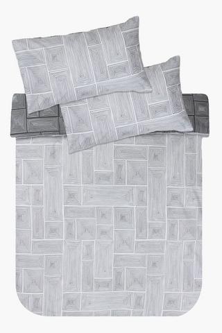 Premium Cotton Printed Geometric Duvet Cover Set